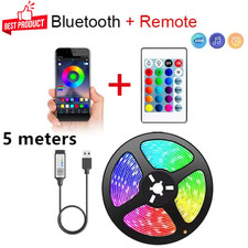 Bluetooth LED Strip Lights 5050 RGB – Smart APP & Remote – 1M - 5M Room Decor
