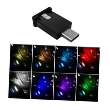 USB Type C LED Ambient Light, 8 Colors RGB LED Car Atmosphere Lamp with 1 PCS