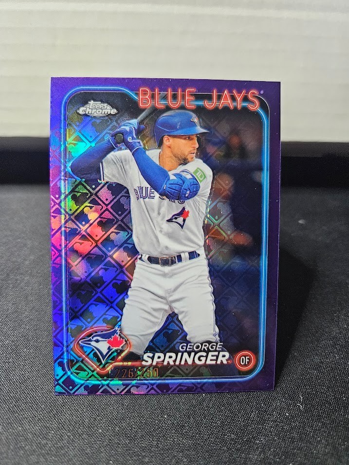 2024 Topps Chrome Logofractor Purple Refractor /250 George Springer #134