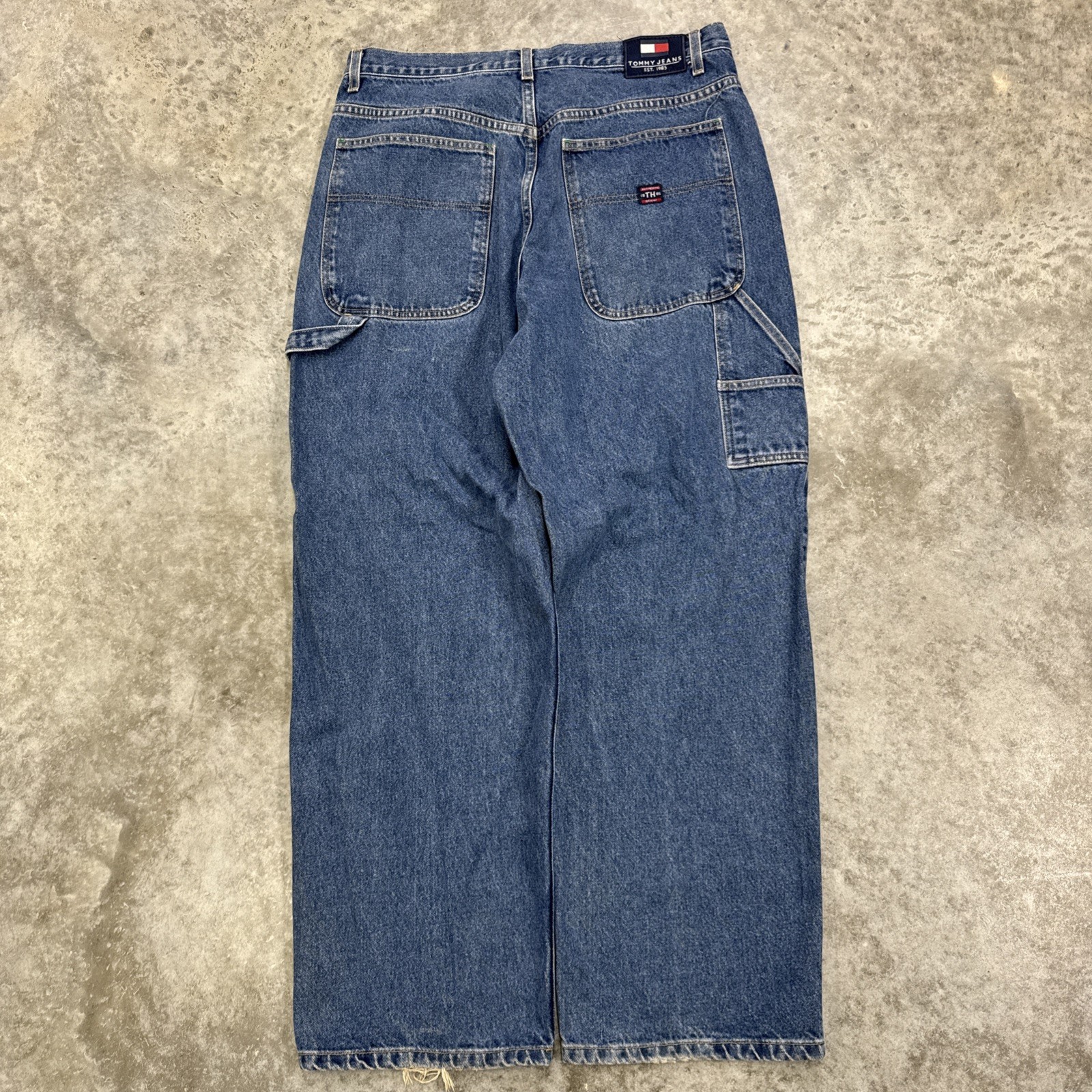 Tommy Hilfiger 90s Baggy Carpenter Jeans 36x32 Y2K Skate