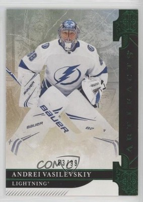 2019-20 Upper Deck Artifacts Emerald 63/99 Andrei Vasilevskiy #15 05cr