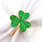 Shamrock Napkin Circles Blessing Napkin Holder Proposal Dining Table Metal Rings