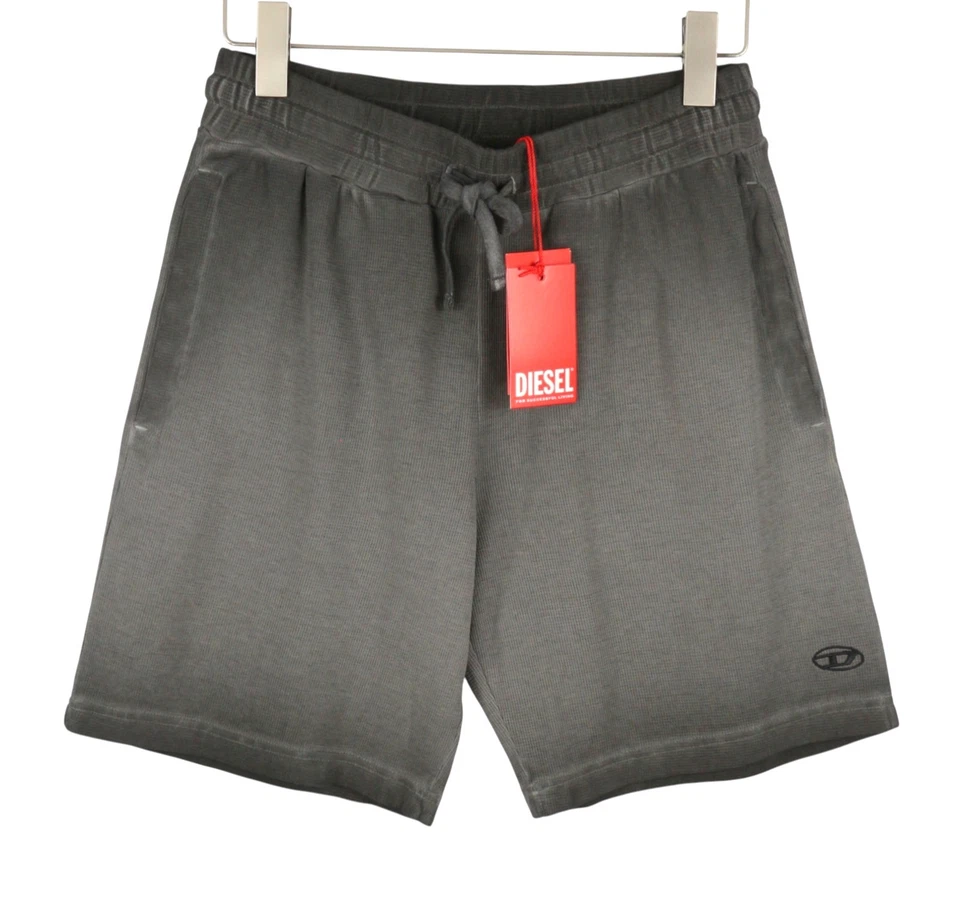 DIESEL P-Stalt-Waf Bermudas Para Hombre Talla L Gris Algodón Piqué Tejido Waffle - Imagen 2 de 4