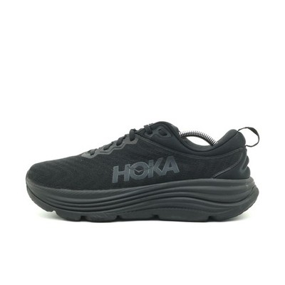 Hoka One Herren Gaviota 5 Sneaker Schwarz Mesh Atmungsaktiv Laufschuh EU 44