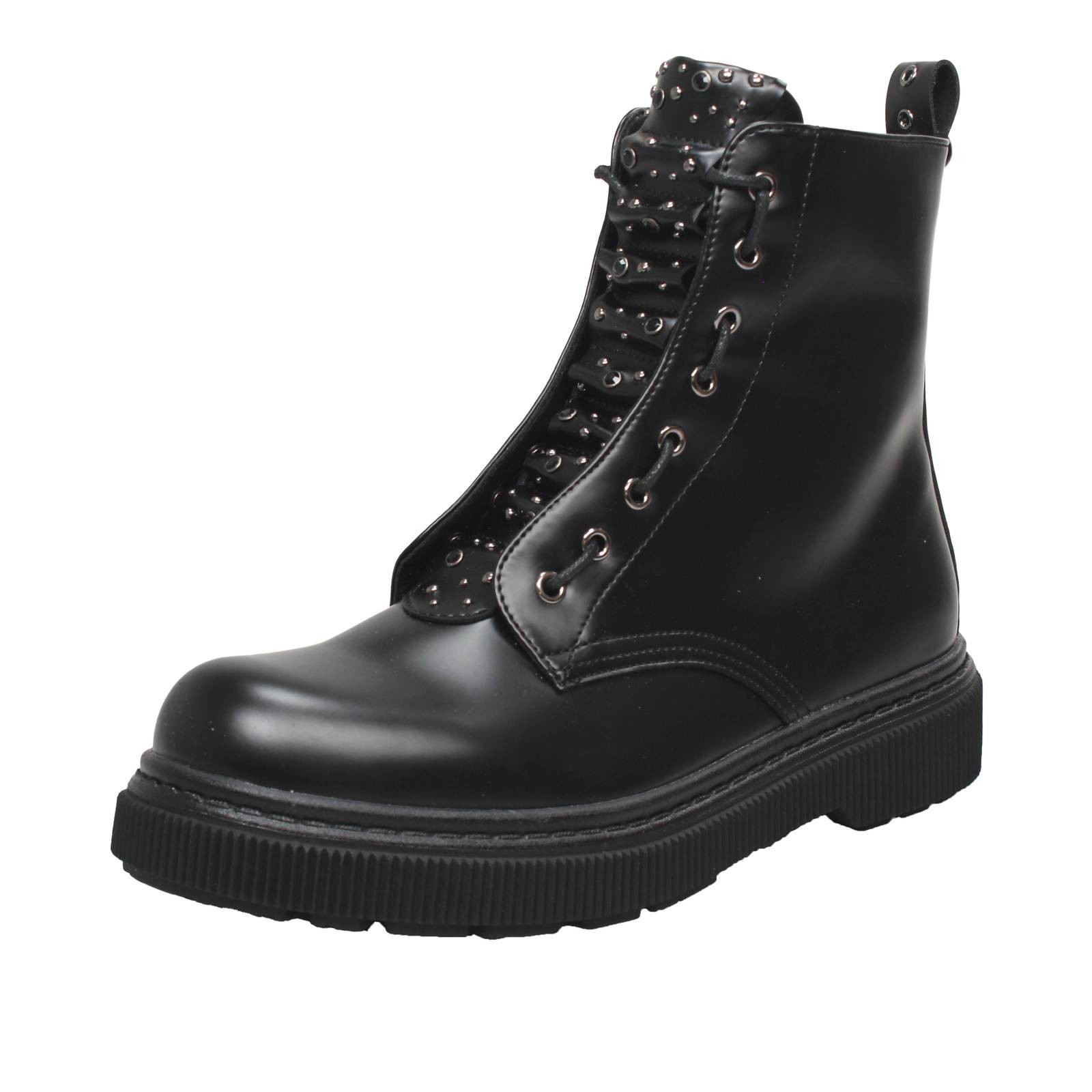 Cafe' Noir Anfibi Con Cerniera Nero - Taglia 36 Scarpe Donna Stivaletti