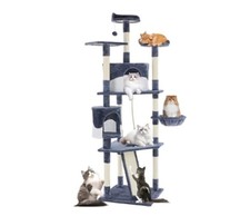 79 Inch Cat Tree Tower Large Multi Level Climbing Condo Sisal Posts Hammock