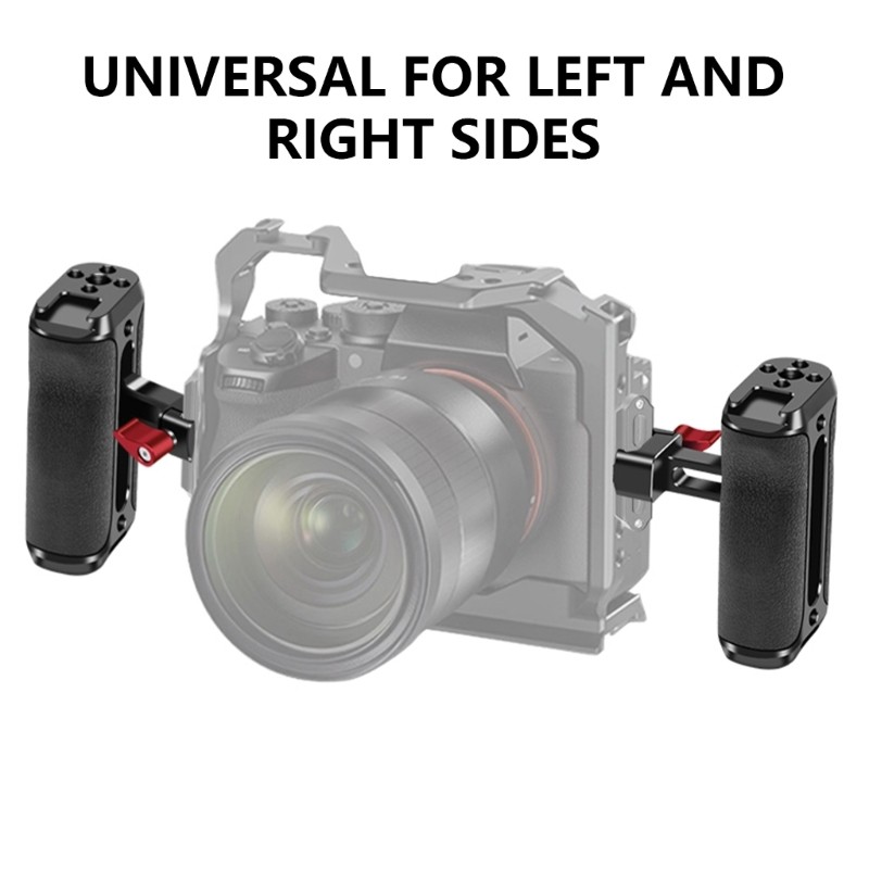 Ergonomic Camera Grip Side Handle Multiple Threaded Interfaces For Accessories