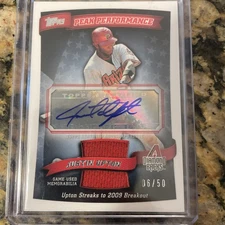 2010 Topps Peak Performance Auto Relics /50 Justin Upton #PPAR-JU