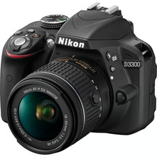 Nikon D3300 24.2MP DSLR Camera with AF-P DX 18-55 VR Lens - Black