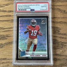 2019 Panini Optic Deebo Samuel BLACK PANDORA RATED ROOKIE 22/25 PSA 10 #167