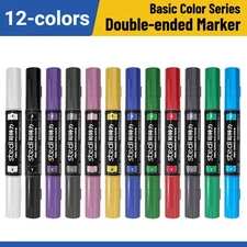 Stedi 12pcs Basic Color Series Double-Ended Marker Hobby Model Painting Tools