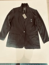 Armani Women?s Logo Blazer Black Chest 44? Length 30?