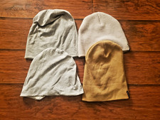 Set of 4 beanies mens cotton thin NEW WITHOUT TAGS