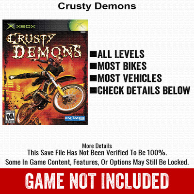 Crusty Demons 100% Unlocked All Items Xbox USB Save File