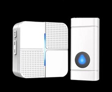 Omeril White Doorbell Wireless.  CR2032 Battery Included