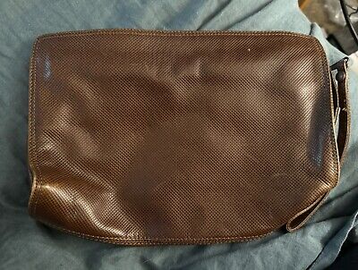 Vintage Bottega Veneta Textured Brown Leather Zip Pouch | eBay Vintage Bottega Veneta Textured Brown Leather Zip Pouch | eBay