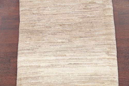 Thick-Plush Modern Gabbeh Solid Oriental Area Rug Wool Hand-knotted 3'x4' Carpet - Picture 3 of 11