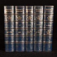 1923-31 5vol The World Crisis Winston Churchill Folding Maps 1st Editions