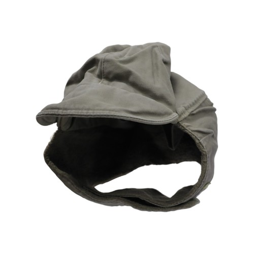 Genuine German Army Cold Weather Fleece Lined Winter Trapper Hat Olive Green - Picture 2 of 7