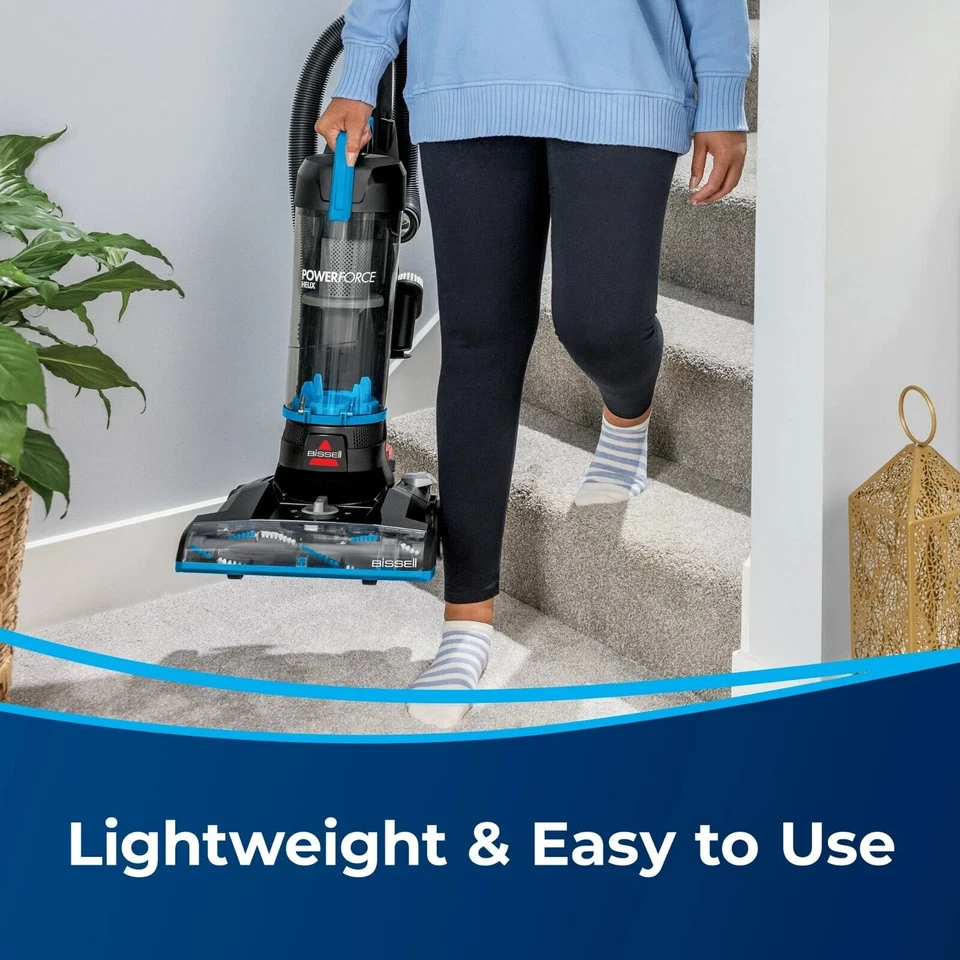 NEW BISSELL PowerForce Helix Bagless Upright Vacuum 3313, Easy to Use, Blue - Image 3 of 4