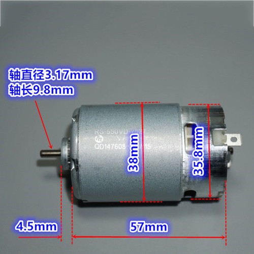 MABUCHI RS-550VC-7527 DC 12V 14V 20000RPM High Speed Power Drills Tool Motor DIY - Imagen 2 de 11