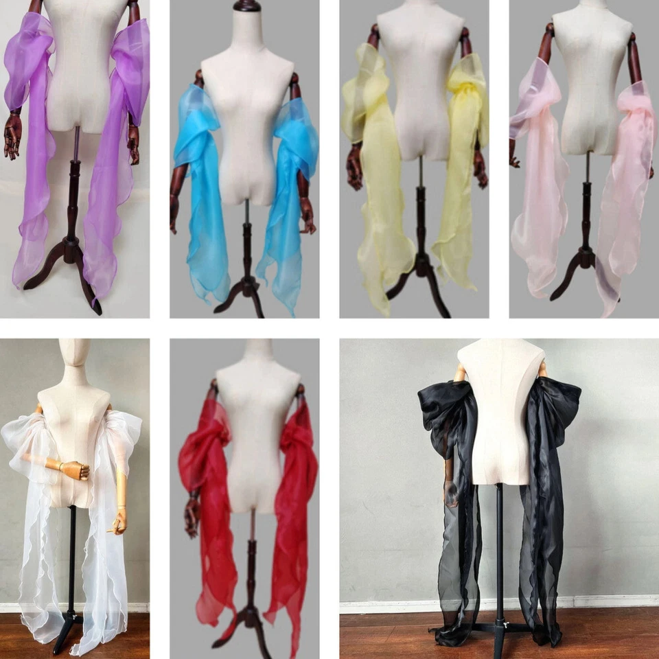 Lady Bridal Organza 手套袖袖婚礼晚礼服配件可爱 — 第 3/4 张图片