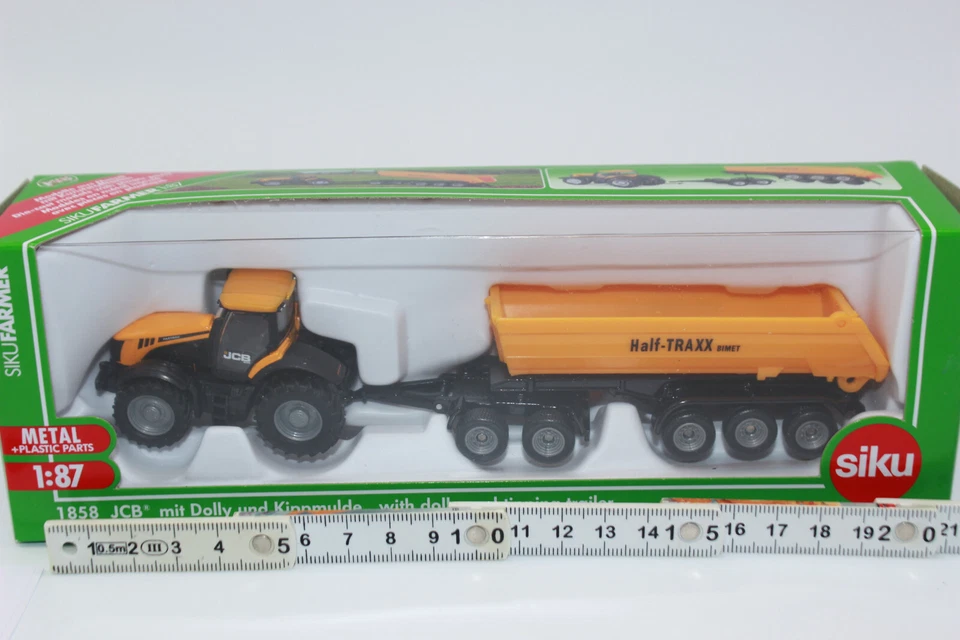 Siku 1858 JCB with Dolly and Dump Truck Tractor 1:87 H0 NEW in OVP - Image 4 of 4
