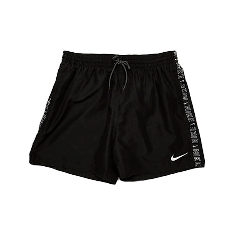 nike swimming plus 5inch volley shorts in black