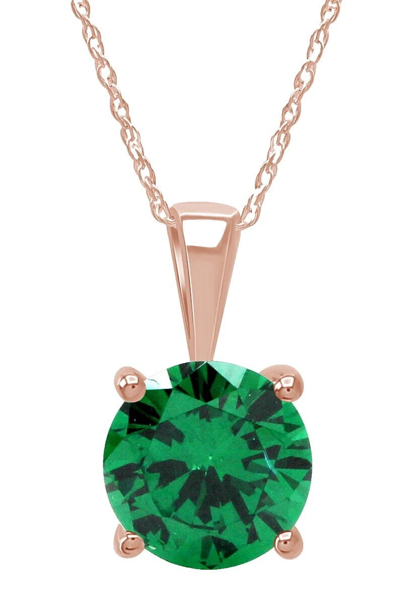 Encanto Chapado En Plata Esmeralda Moda Collares y Colgantes