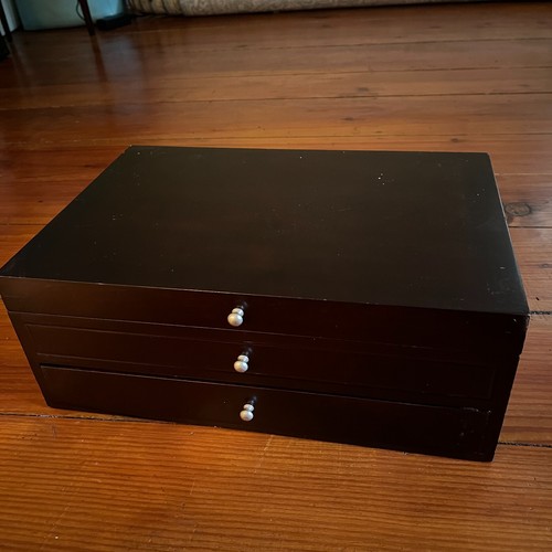 RAR Kiste & Fass Silberbesteck Besteck Aufbewahrungstruhe Box, mit Schublade, groß - Bild 4 von 7