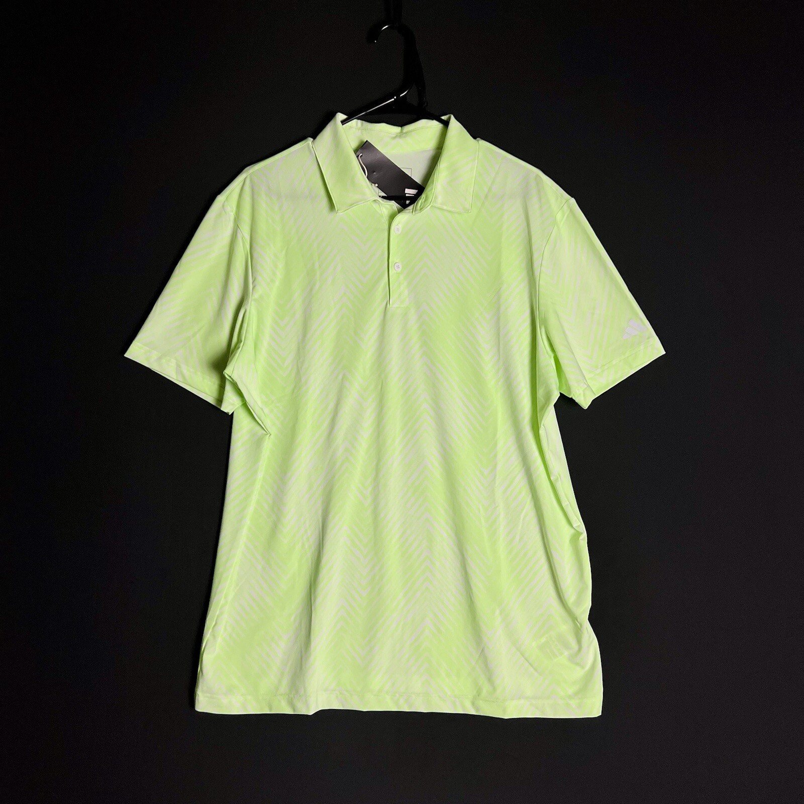 Adidas Ultimate365 Универсальное мужское поло для гольфа большого размера L, зеленая рубашка #210