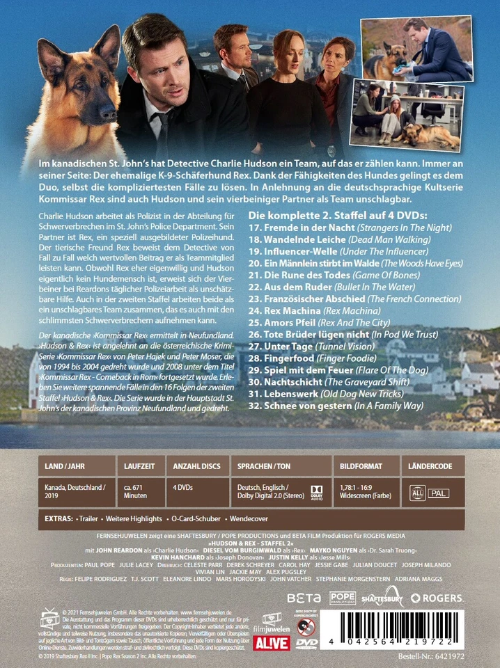 Hudson und Rex - Die komplette 2. Staffel (Hudson & Rex - Season 2) [4 DVDs] - Bild 2 von 4