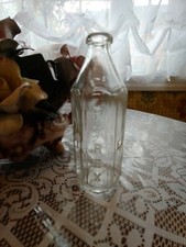 Antique Pyrex Glass Baby Nursing Bottle, 8 oz. Narrow Neck, 6-Sided