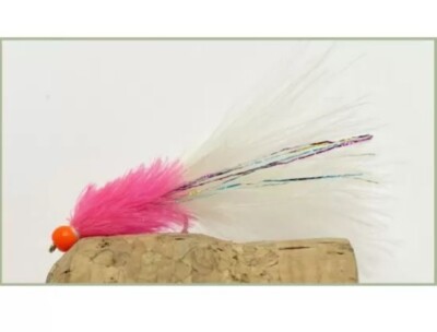 BARBLESS Hothead Fishing Flies, 12 Pack Pink Rainbow Hotheads, Trout Flies