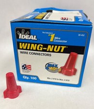 30-452, IDEAL, WING-NUT WIRE CONNECTOR, MIN. 2 18 TO MAX. 4 310, Lot of 100
