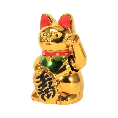 Good Luck Cat, Lucky Cat Waving Arm, Cat Statue Waving Cat Moving Arm for Dec...