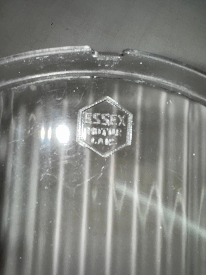 ESSEX MOTOR CARROS SPREADLIGHT CRISTAL FARO LENTE 8x7 3/16 MCKEE GLASS COMPANY Foto 4 de 4