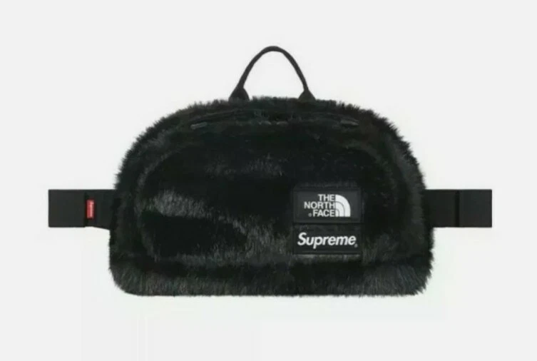 Supreme The North face Faux Fur Waist Bag Black In Hand | eBay