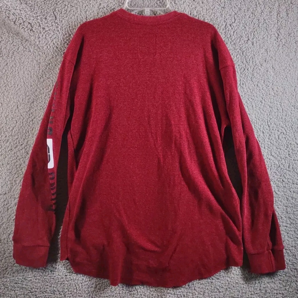 Ecko Unltd Shirt Mens Extra Large Thermal Long Sleeve Red Big