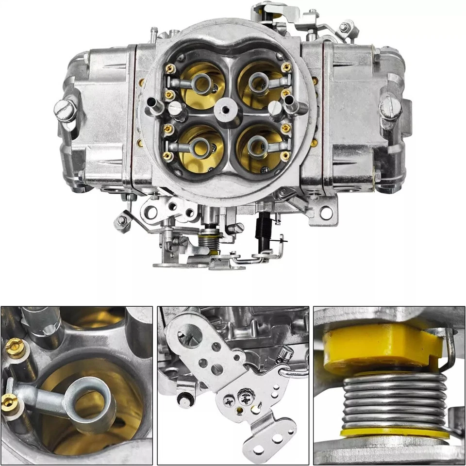 Carburador de carrera de doble bomba Billet de aluminio de 4 barriles para 650 CFM BR-67199 nuevo Foto 4 de 4