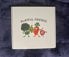 Set of 4 10  Kids Toddler Dinner Plates Playful Friends Healthy Mindset NEW
