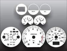 White Face Gauge Kit For 2003-2005 Nissan 350z Manual Dash Instrument Cluster
