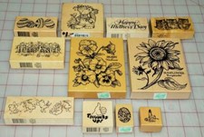 Vintage PSX Rubber Stamps You Choose Flowers, Cats, Bear, Bunny, Happy,  More