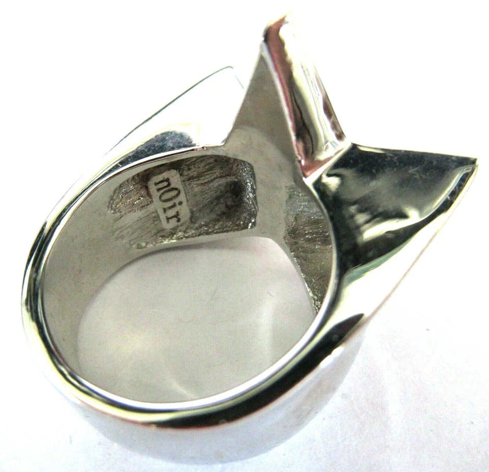 Anillo Estrella 3D Cristal Incrustado NOIR Talla 10.5 Foto 3 de 3