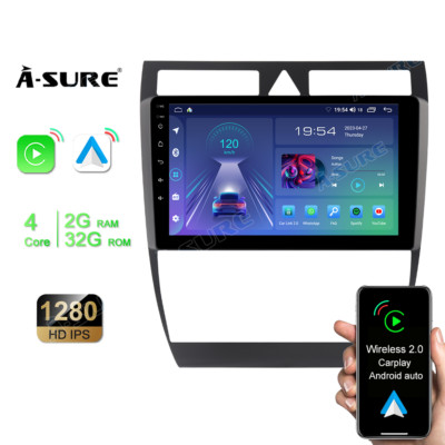 Autoradio Android13 2+32G Carplay GPS Navi 1DIN WIFI Für Audi A6 C5 S6 1997-2004
