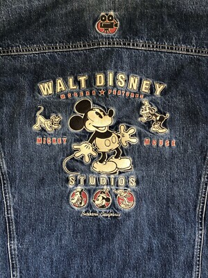 Walt Disney Studios Unisex Genuine Denim Button Cotton Jacket w