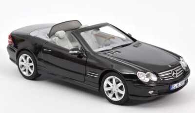 1/18 Mercedes-Benz SL 500 Convertible Black 2003 Diecast Model Car