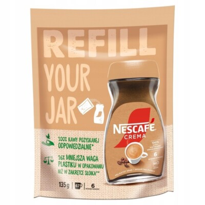 Nescafe CREMA - Refill Bag Instant Coffee - 135g / 4.76oz