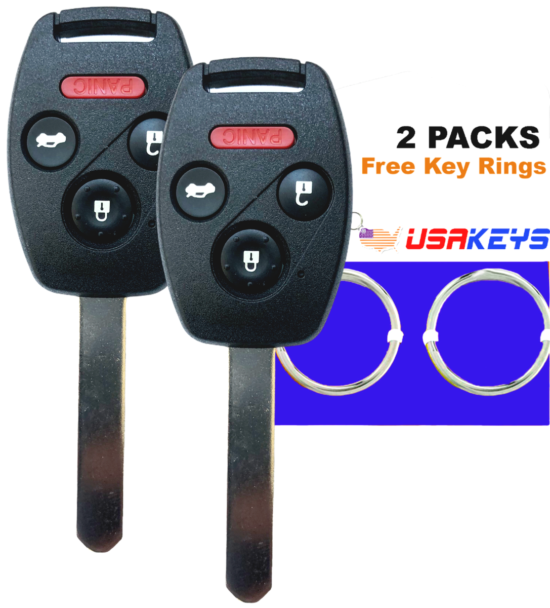 2 For 2008 2009 2010 2011 2012 Honda Accord Sedan Keyless Remote Car Key Fob - Foto 10