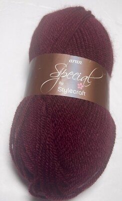 Stylecraft ARAN SPECIAL . 1Ball. BURGUNDY . I COMBINE SHIPPING.SEE DETAILS